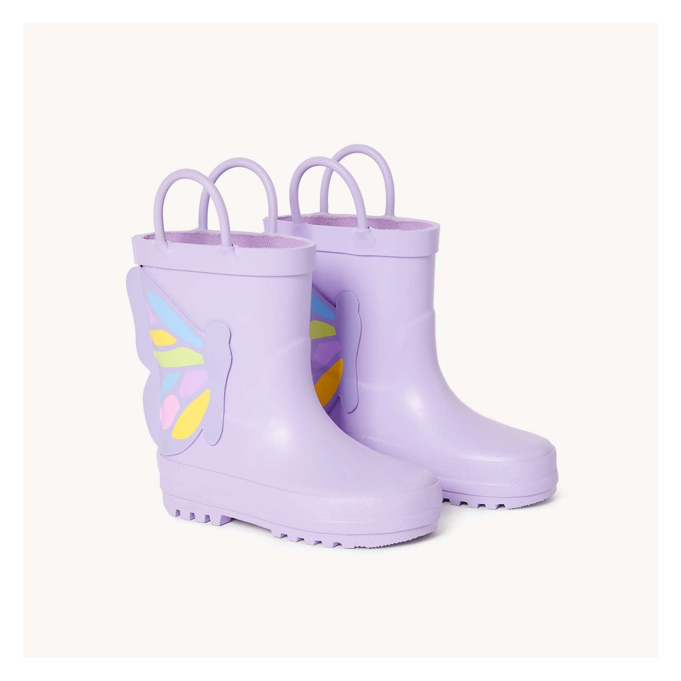 Baby Girls Butterfly Rain Boots in Lavender from Joe Fresh