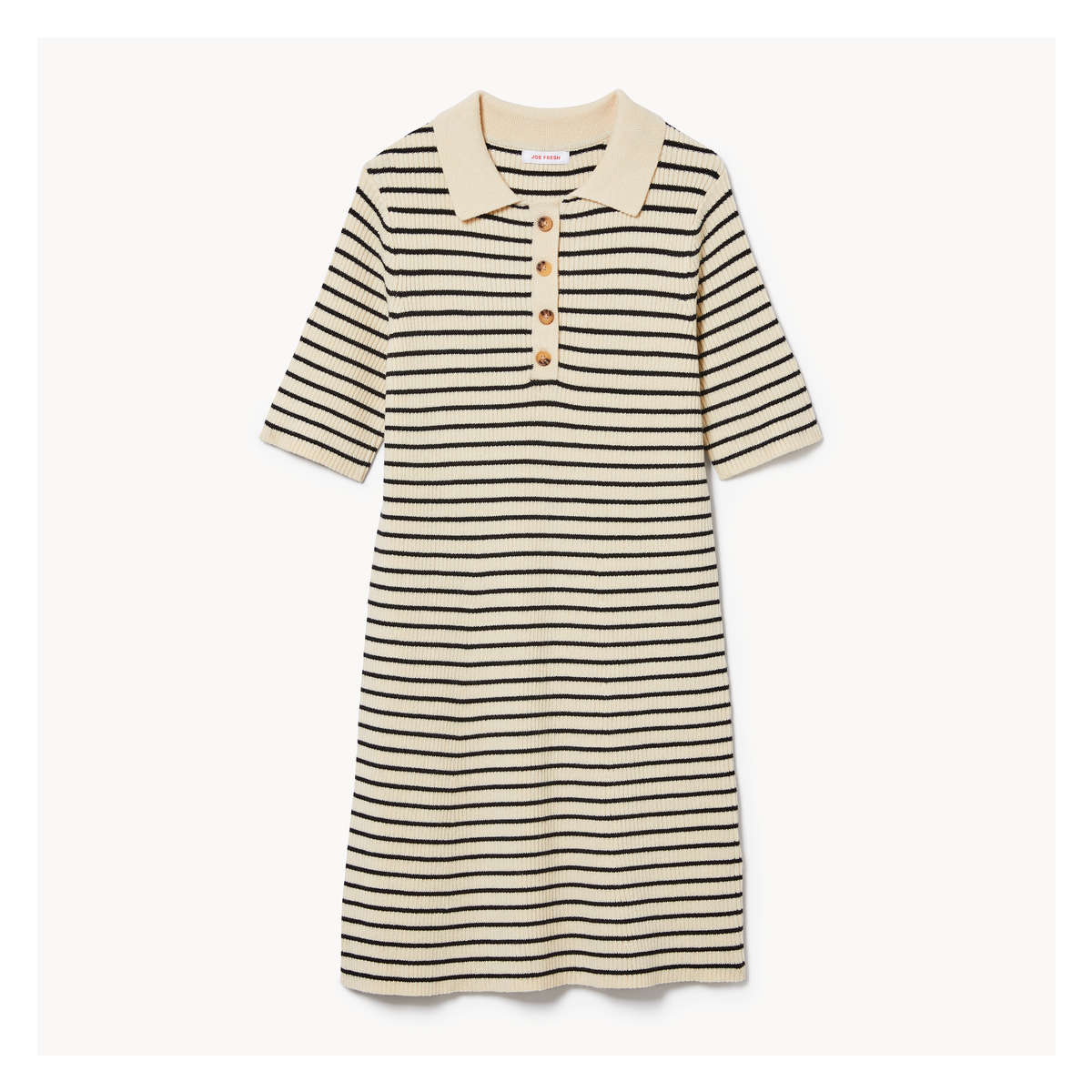 Kid Girls Polo Sweater Dress in Cream from Joe Fresh