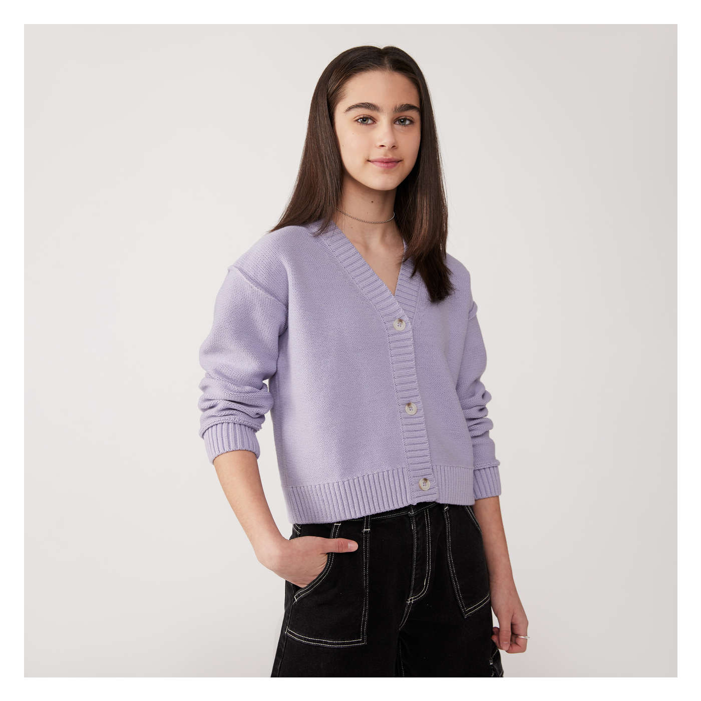 Girls plum cardigan hotsell