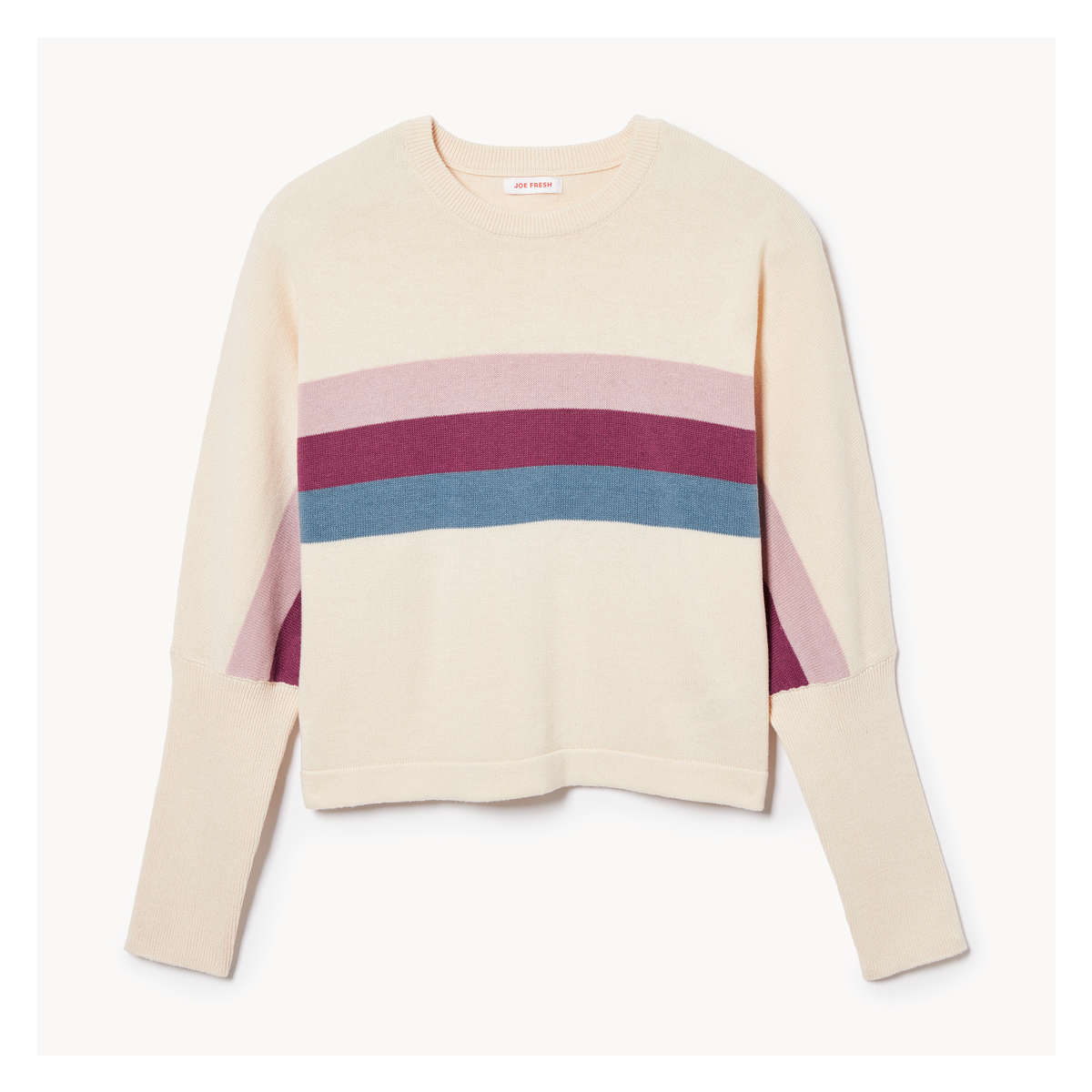 Lewit Cashmere Striped Cropped Sweater factory