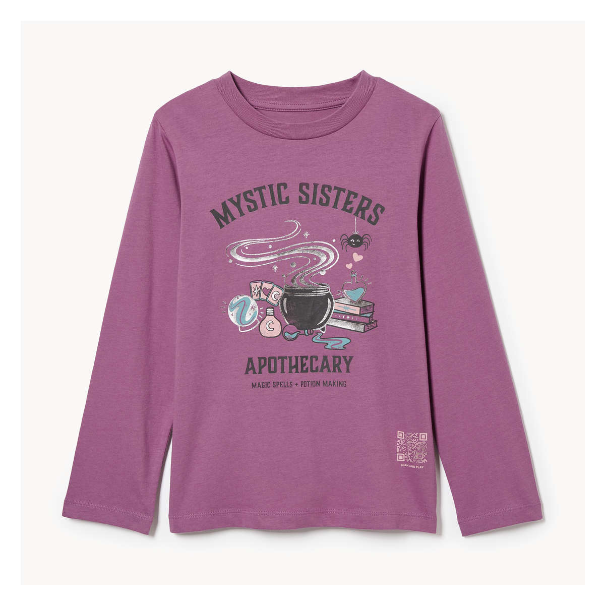 Girls purple long sleeve shirt best sale