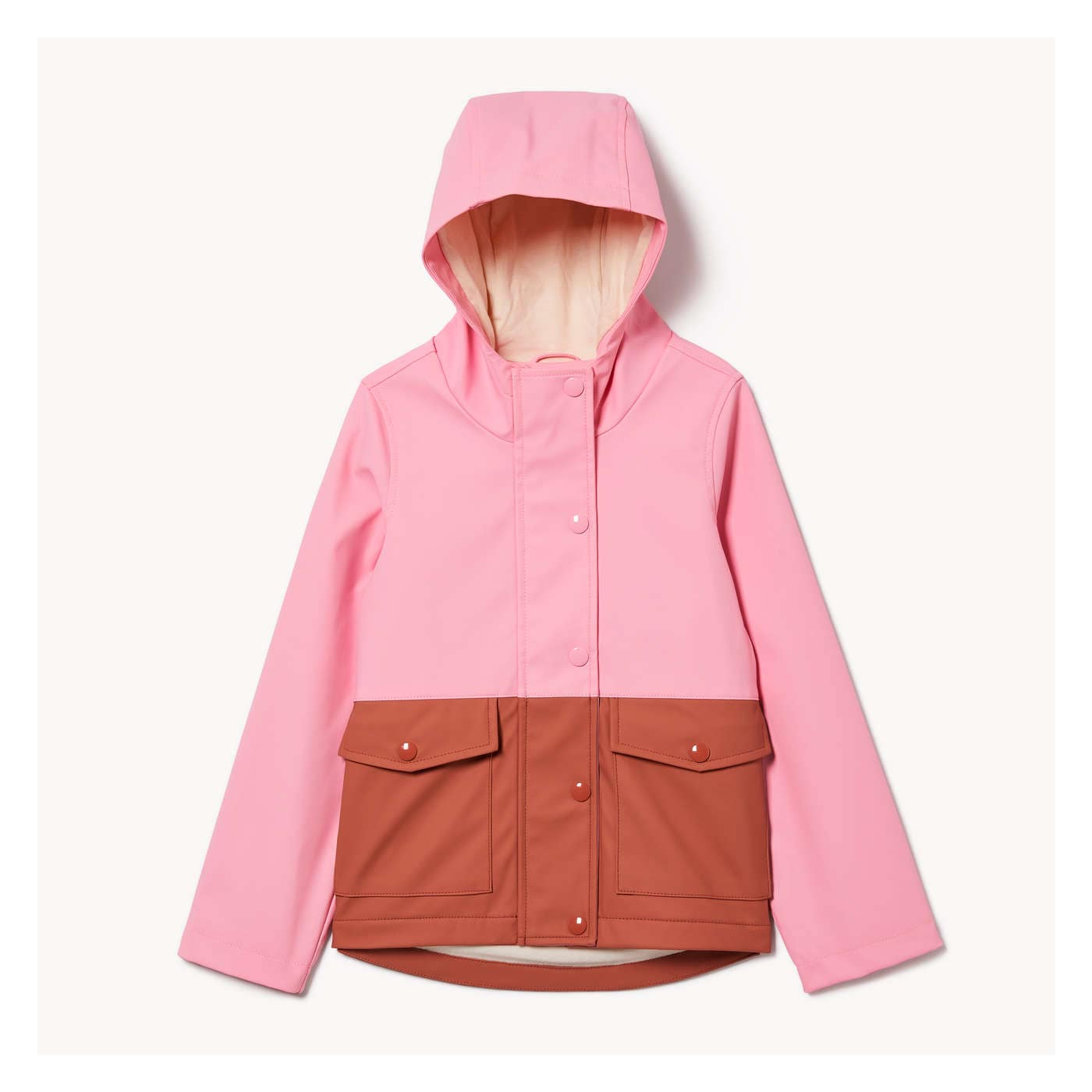 Kid Girls Colour Block Raincoat in Pink from Joe Fresh