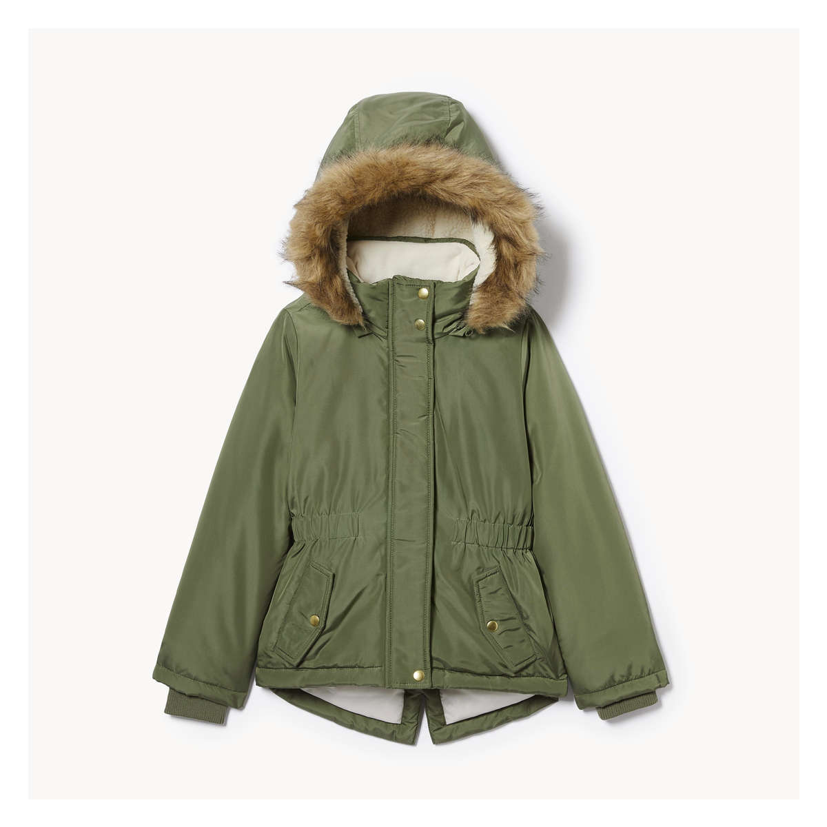 Kid Girls Parka with PrimaLoft in Olive from Joe Fresh