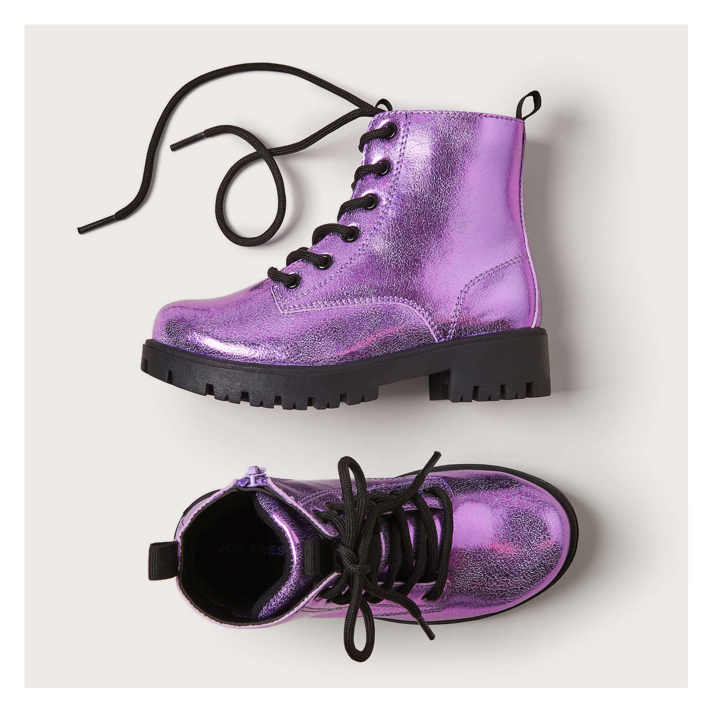 Baby blue combat boots best sale