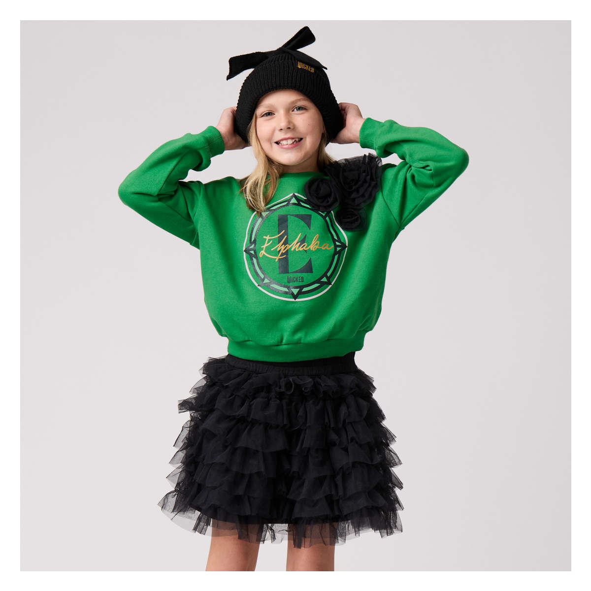 Kid Girls 2 Piece Wicked Elphaba Skirt Set Green Size M from Joe Fresh