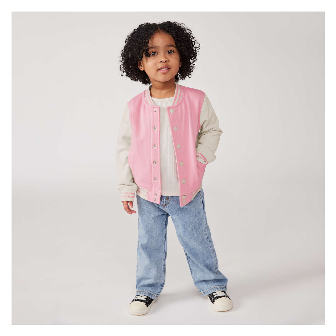 Toddler Girls Varsity Jacket in Pink from Joe Fresh