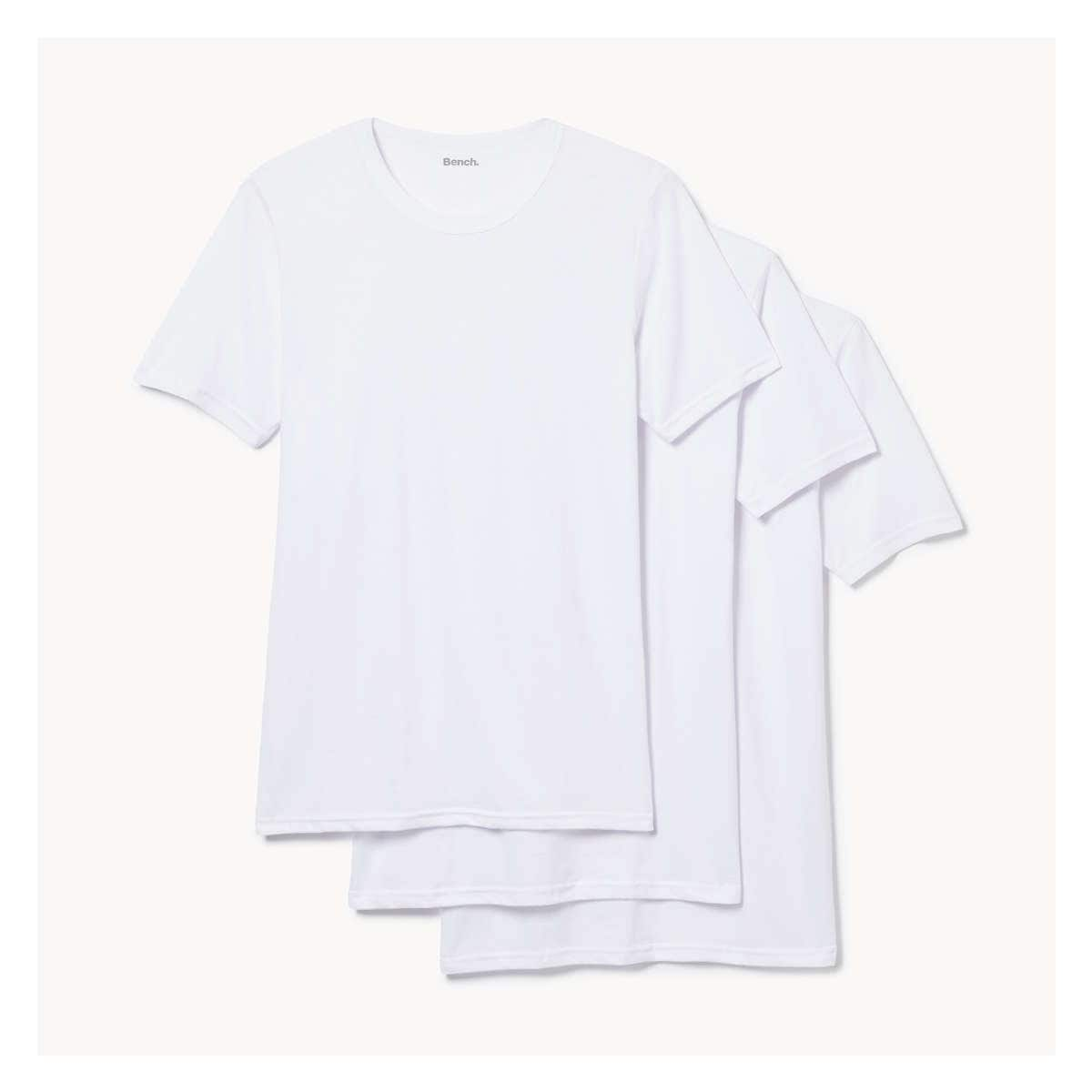 Men s Bench 3 Pack Crew Neck T Shirt in White from Joe Fresh