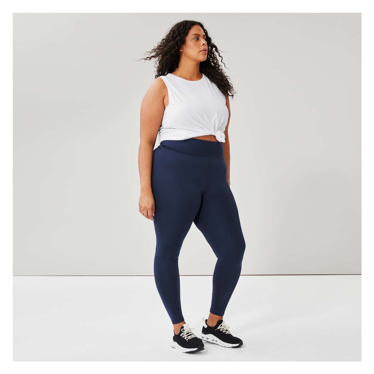 Women High Rise Active Legging in Navy from Joe Fresh