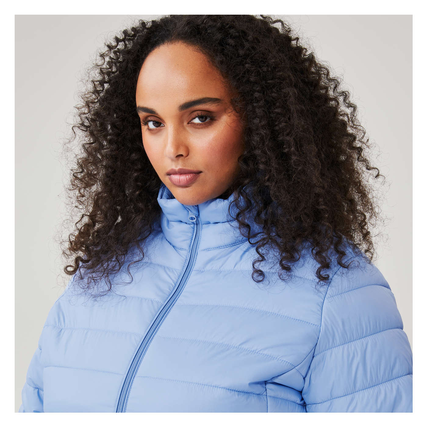 Mockneck puffer jacket best sale