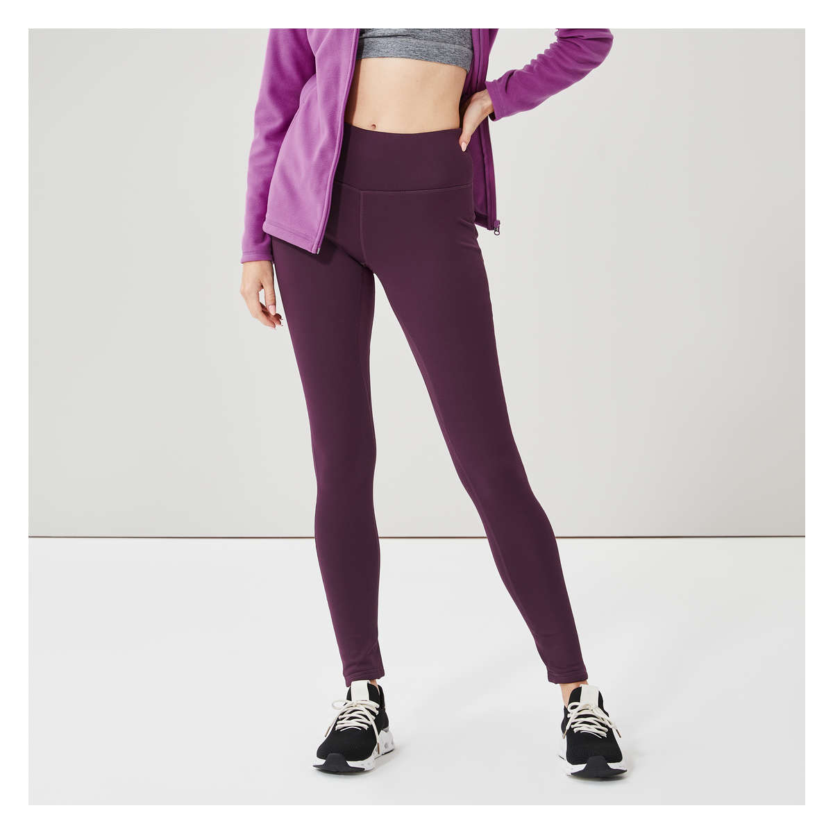 Active Fleece Legging in Plum from Joe Fresh