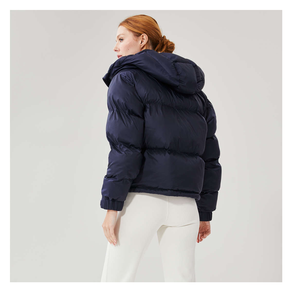 Hooded Puffer Jacket with PrimaLoft® in Navy from Joe Fresh 