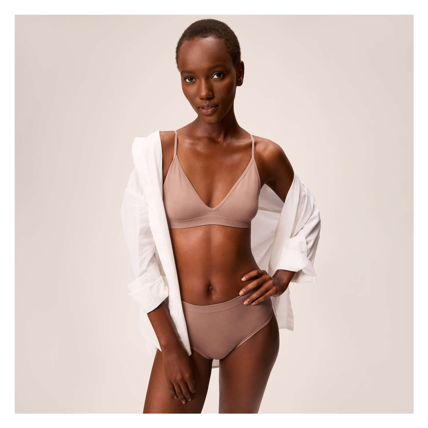 seamless triangle bralette