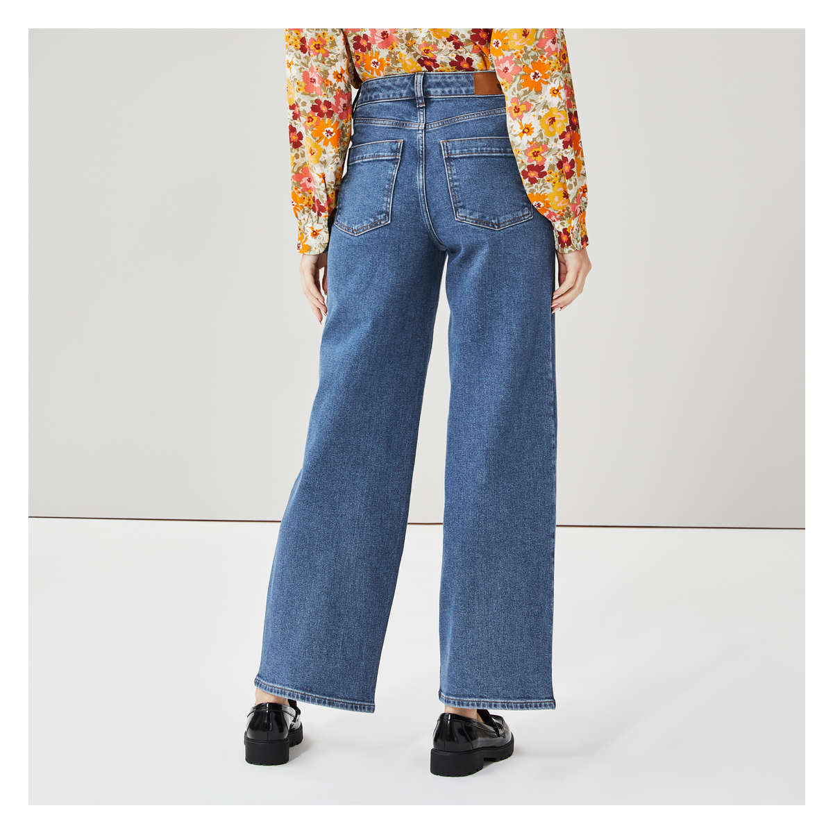 Midnight Horizon Wide Leg Denim in Indigo from Joe Fresh