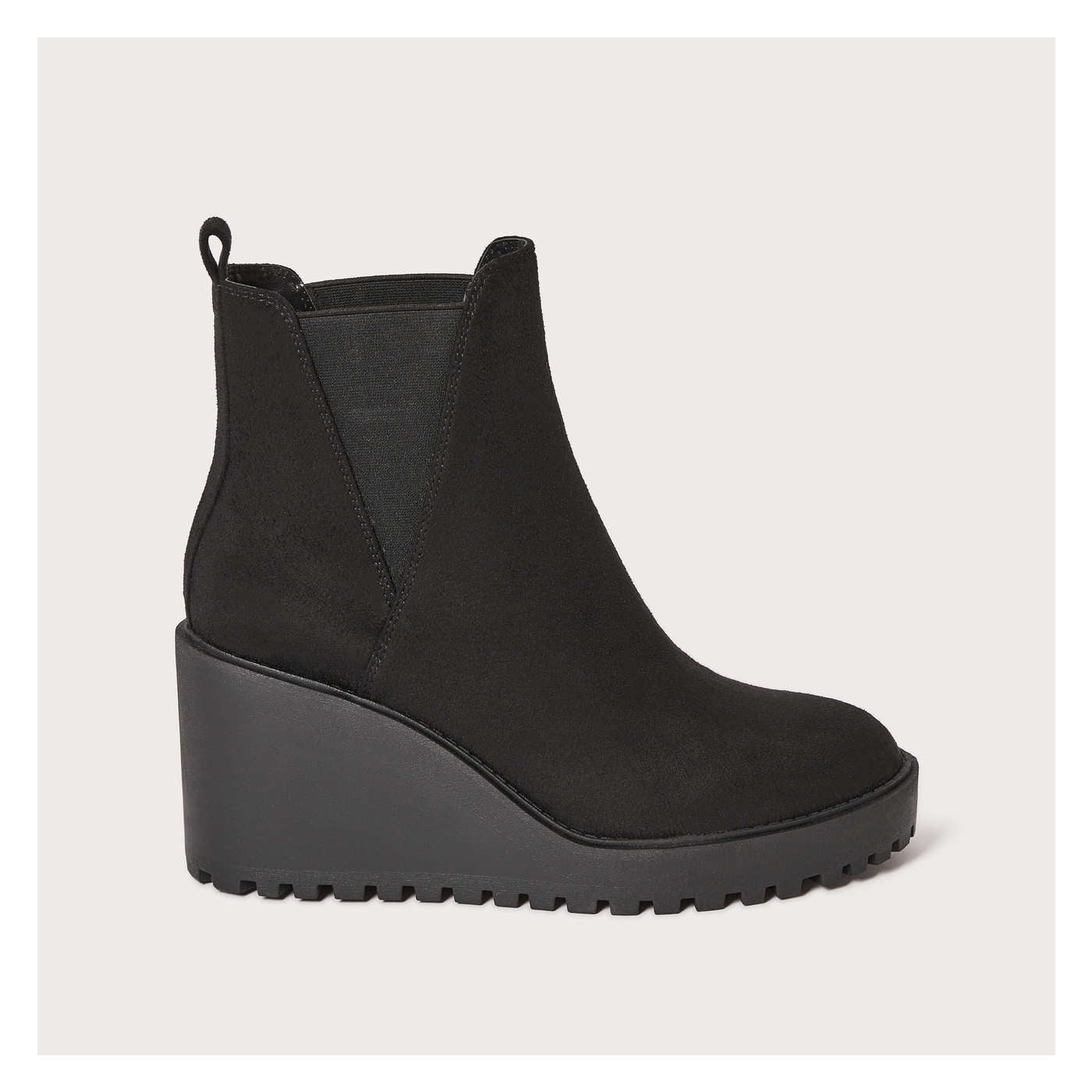 Wedge Ankle Booties in Black from Joe Fresh