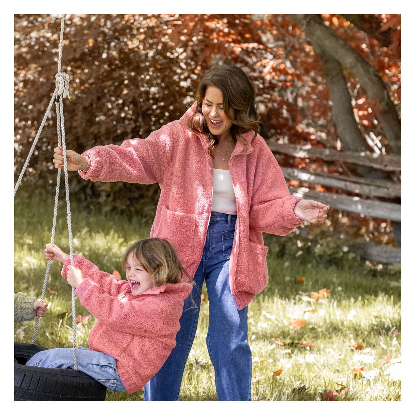 Blush Teddy Fleece Jacket in Pink from Joe Fresh