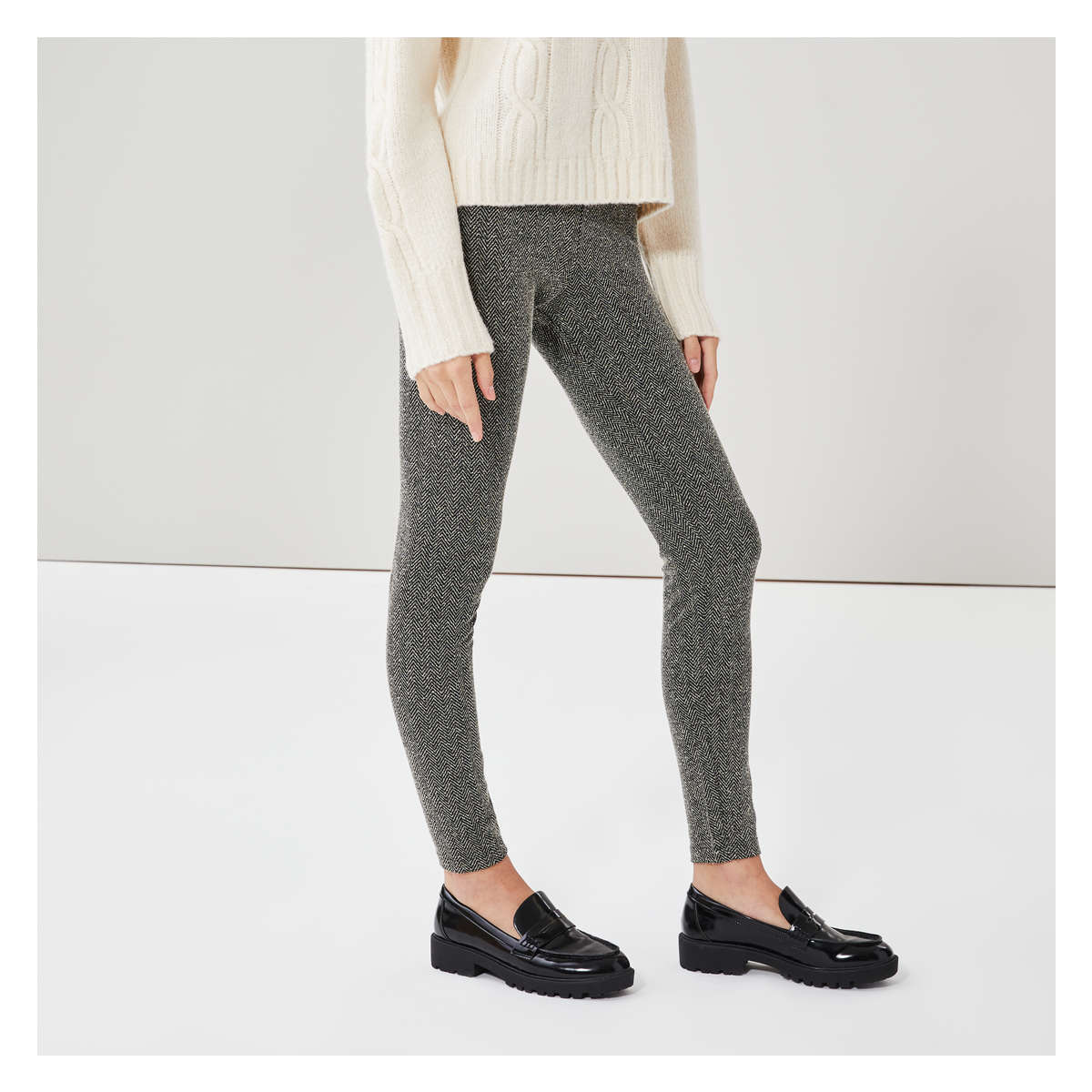 Textured Legging in Cream from Joe Fresh