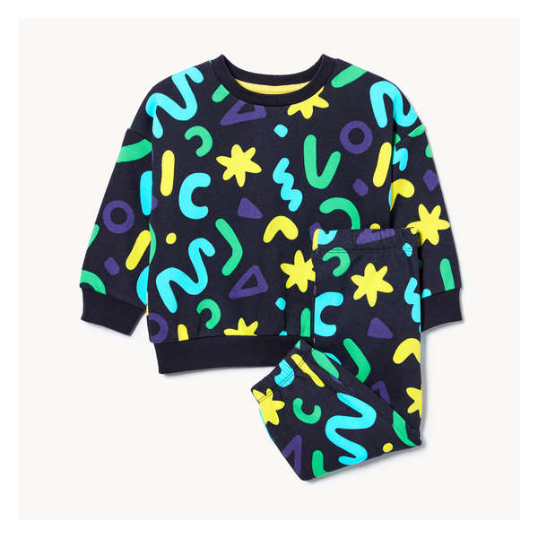 Baby Crayola 2-Piece Printed Set - Dark Navy
