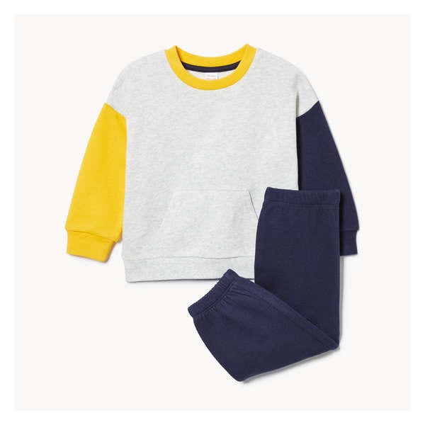 Baby Boys' 2-Piece Sweatshirt Set - Pale Grey