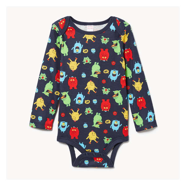 Baby Boys' Printed Bodysuit - Dark Navy