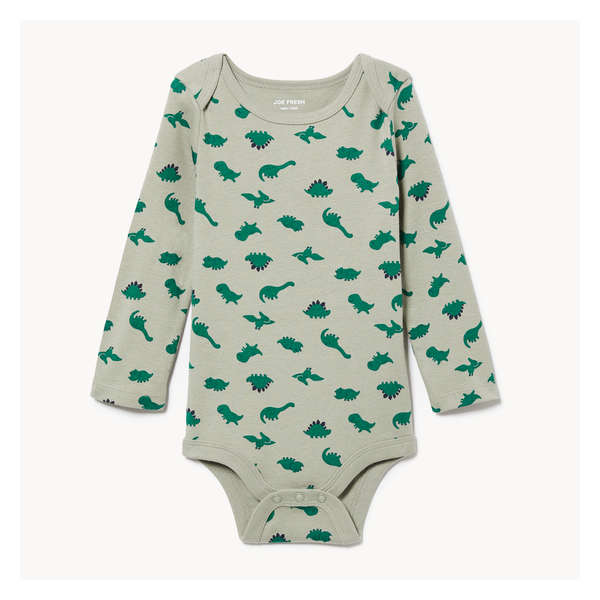 Baby Boys' Printed Bodysuit - Light Khaki Green