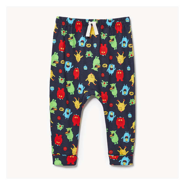 Baby Boys' Printed Harem Pant - Dark Navy