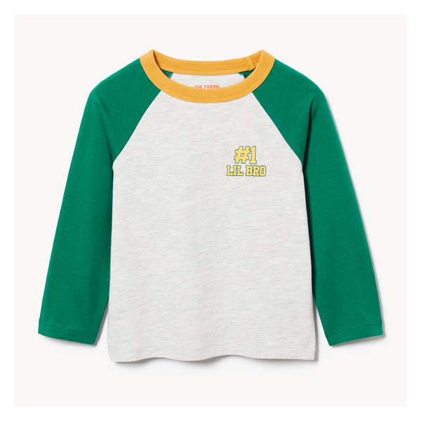 Baby Boys' Colour Block Long Sleeve Top - Bright Green