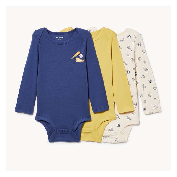 Baby Boys' 3-Pack Bodysuits - Ivory