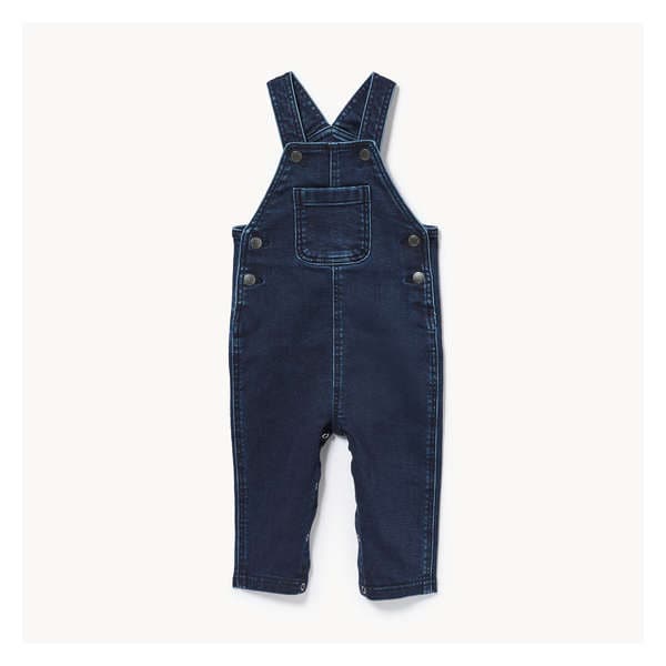 Baby Boys' Stretch Denim Overall - Dark Navy