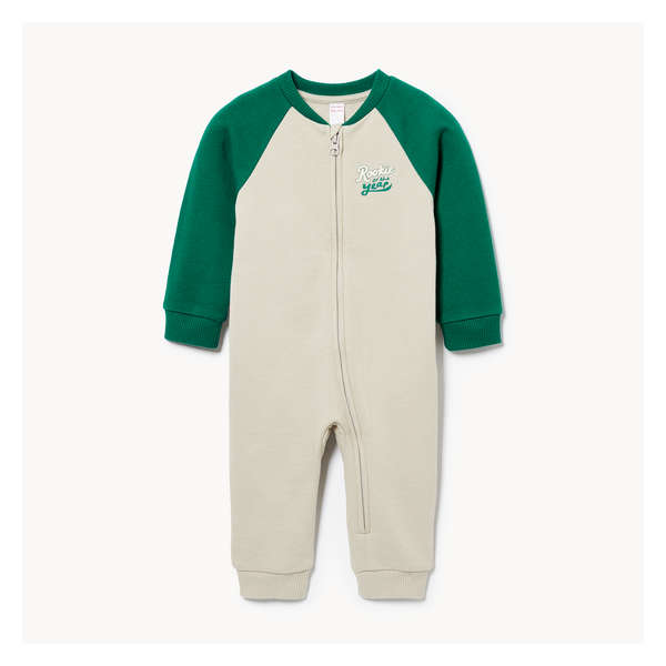 Baby Boys' Fleece Romper - Bright Green