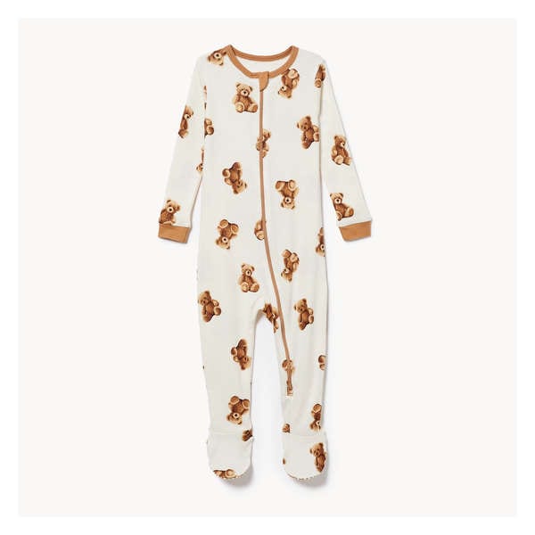 Baby Boys' Footed Double-Zip Sleeper - Cream