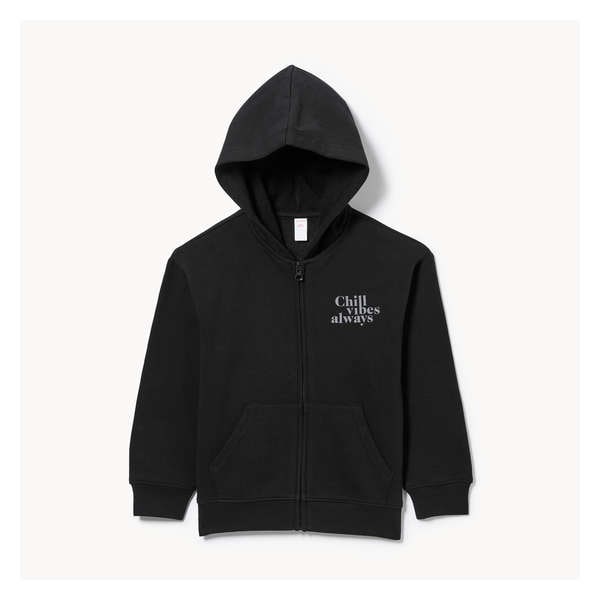 Kid Boys' Graphic Zip-Up Hoodie - JF Black