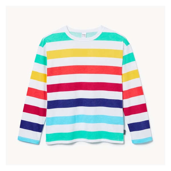 Chandail rayé Crayola pour enfants - Blanc pur