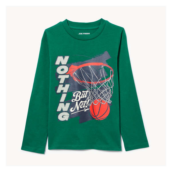 Kid Graphic Long Sleeve Top - Bright Green