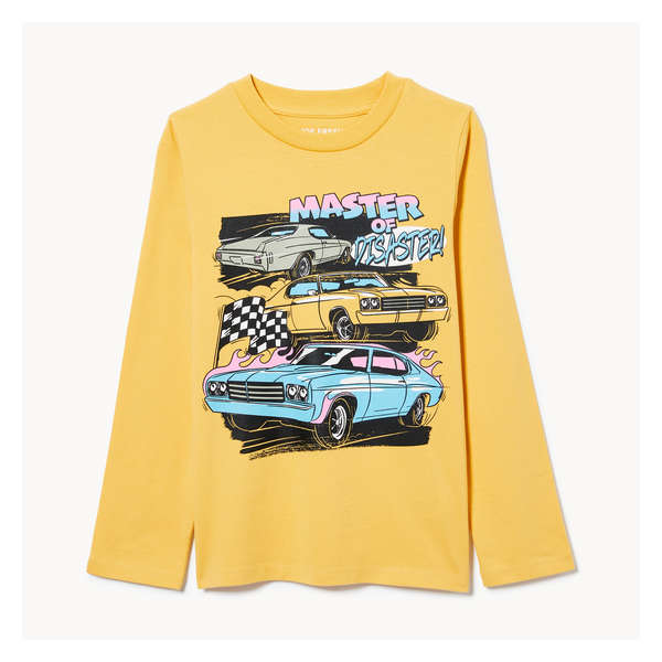 Kid Graphic Long Sleeve Top - Light Yellow