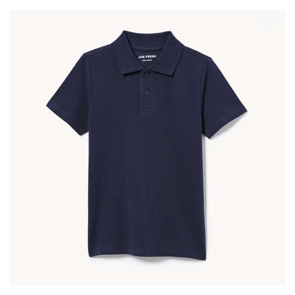 Kid Boys' Uniform Polo T-Shirt - Dark Navy