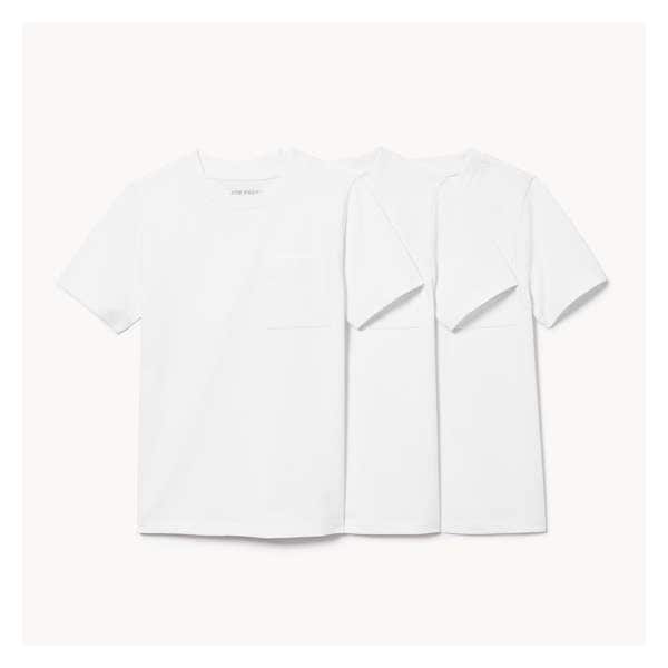Ens. 3 t-shirts à poche d’uniforme pour enfants - Blanc