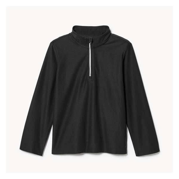 Kid Boys' Active Quarter-Zip Pullover - JF Black
