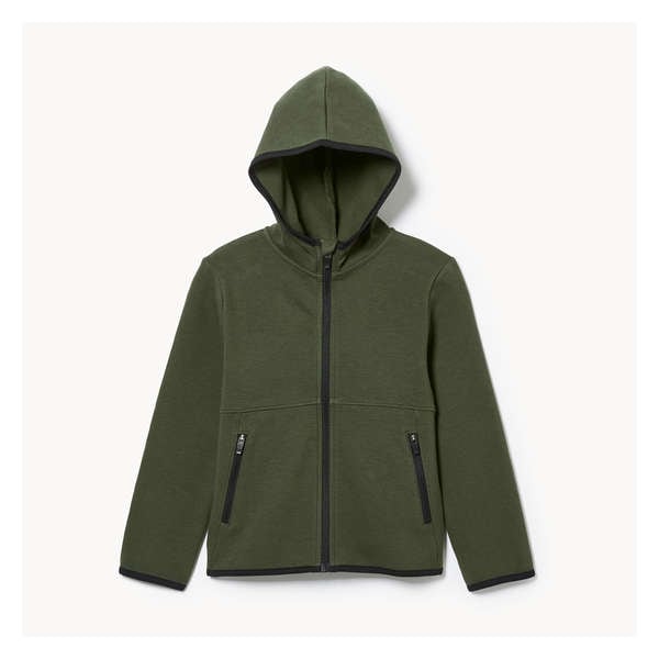 Kid Boys' Zip Up Hoodie - Dusty Green
