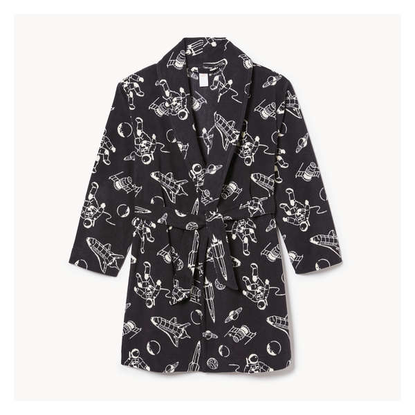 Kid Boys' Fleece Robe - Black