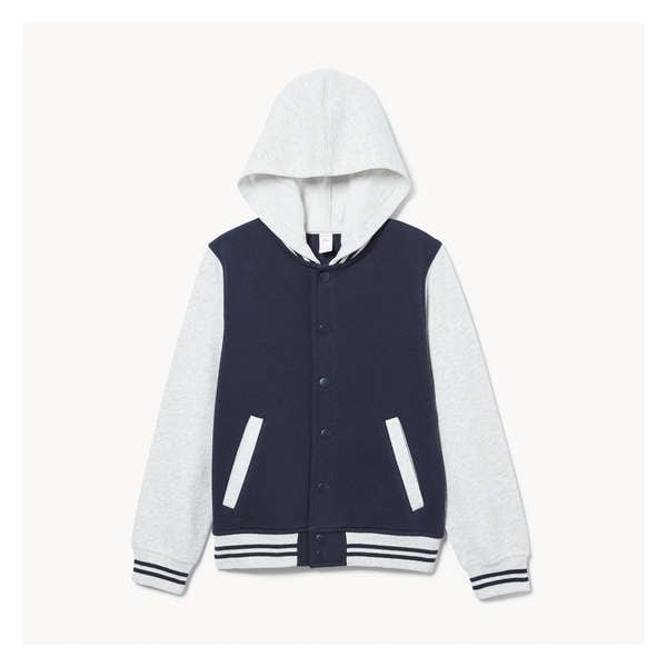 Veste de style universitaire pour garçons - GRIS PALE