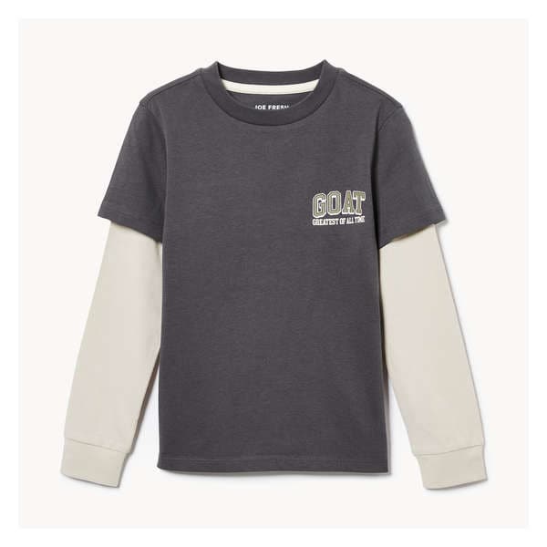 Kid Boys' Fooler Long Sleeve Top - Charcoal