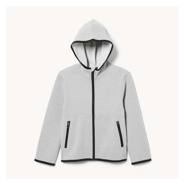 Kid Boys' Active Zip Up Hoodie - Grey Mix