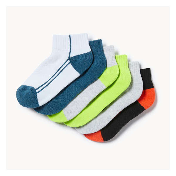 Kid Boys' 6-Pack Anklets - White