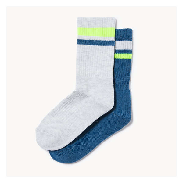 Kid Boys' 2-Pack Crew Socks - Grey