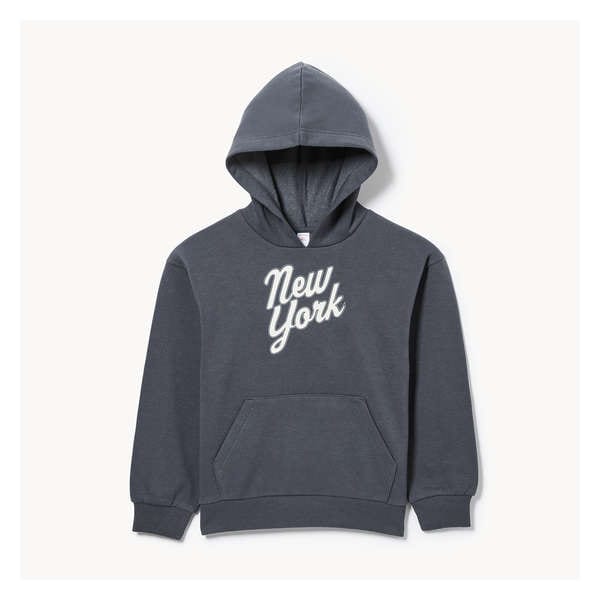 Tween Boys' New York Graphic Hoodie - Dark Blue