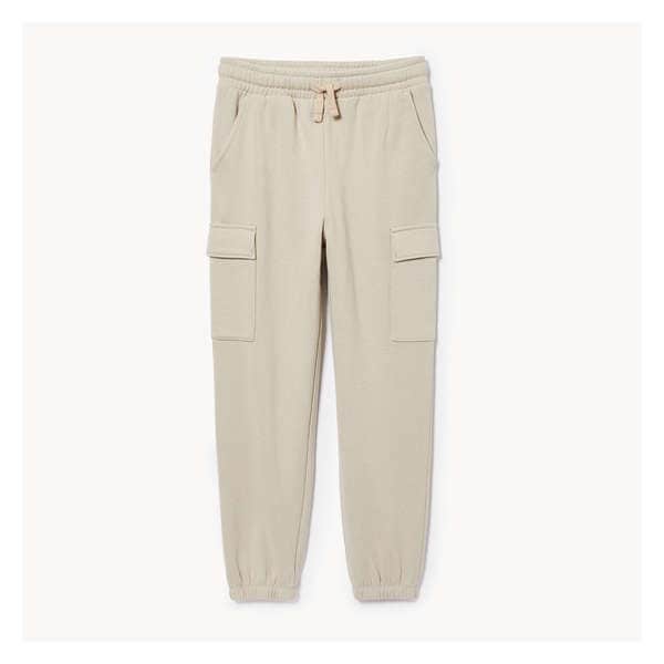 Tween Boys' Fleece Cargo Jogger - Light Grey