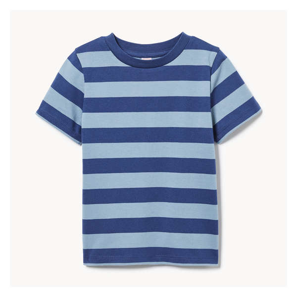 Toddler Striped T-Shirt - Dusty Blue