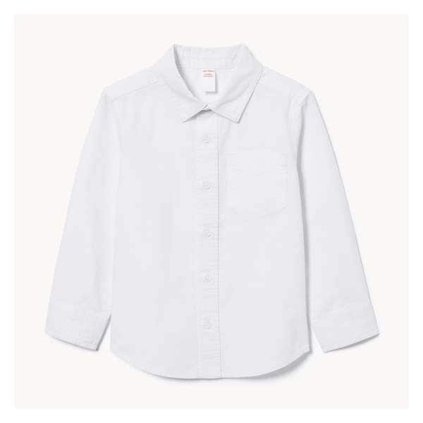 Toddler Boys' Uniform Oxford Button-Up Shirt - White