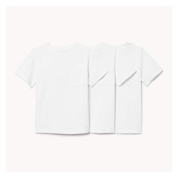 Ens. 3 t-shirts pour tout-petits munis d’une poche - Blanc