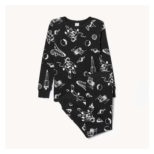 Ensemble pyjama imprimé 2 pièces - Noir